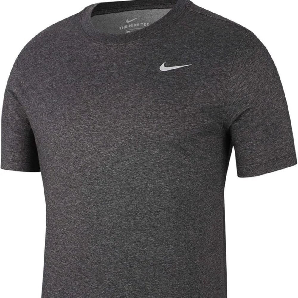 Nike Dri-Fit Cotton Crew T-Shirt Men’s L Black Heather Silver AR6029-032 NWT